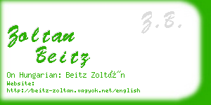 zoltan beitz business card